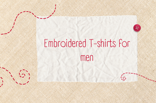 Embroidered T Shirt Mens – The Samskrit Weave of Wisdom by VeechiVed